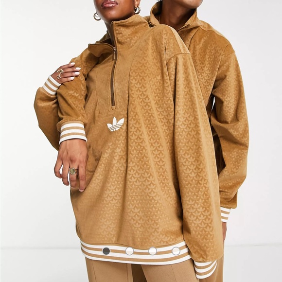 Adidas Original adicolor 70s unisex velour fleece top limited edition - Picture 2 of 12